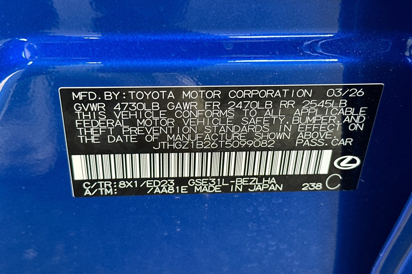 2026 Lexus IS IS 350 F SPORT RWD