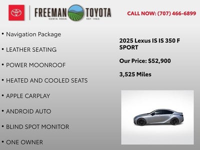 2025 Lexus IS IS 350 F SPORT RWD