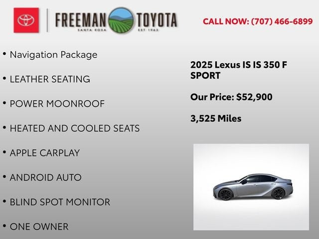 2025 Lexus IS IS 350 F SPORT RWD