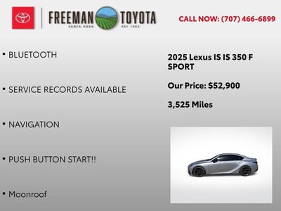 2025 Lexus IS IS 350 F SPORT RWD