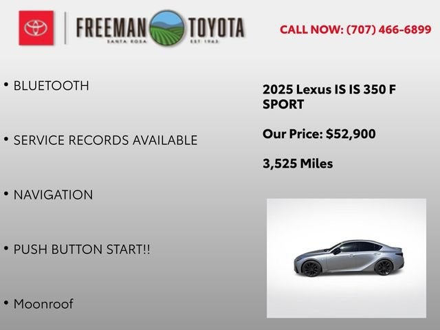 2025 Lexus IS IS 350 F SPORT RWD