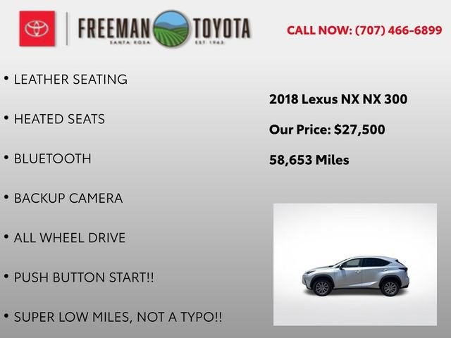 2018 Lexus NX NX 300 AWD