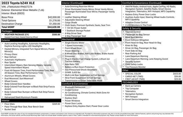 2023 Toyota bZ4X XLE FWD