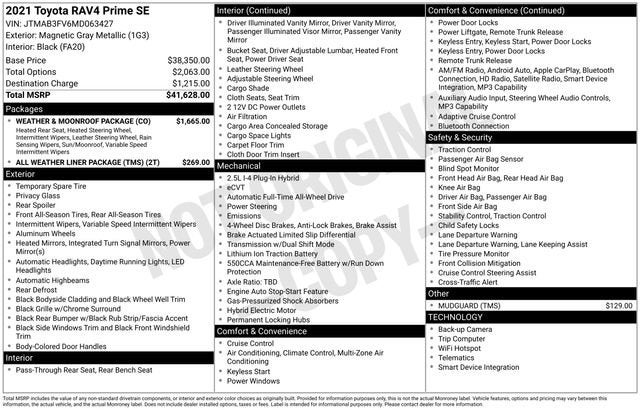 2021 Toyota RAV4 Prime SE