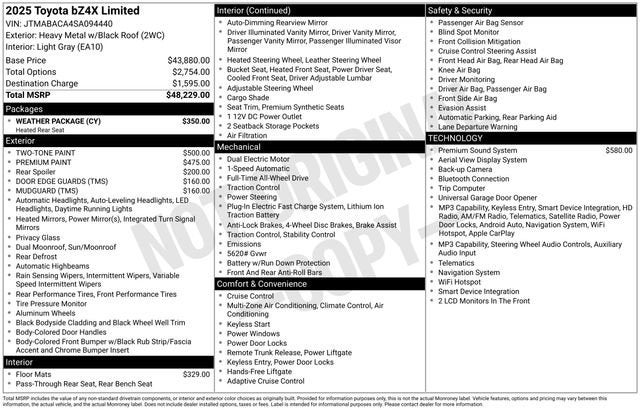 2025 Toyota bZ4X XLE AWD
