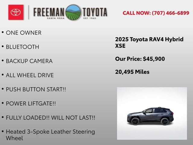 2025 Toyota RAV4 Hybrid XSE AWD