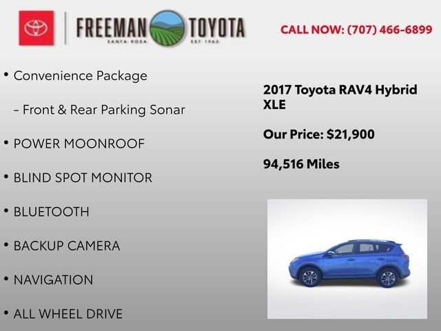 2017 Toyota RAV4 Hybrid XLE AWD