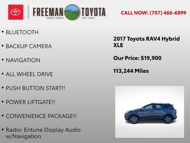 2017 Toyota RAV4 Hybrid XLE AWD