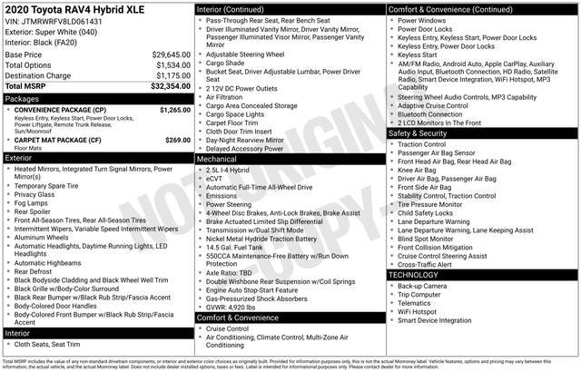 2020 Toyota RAV4 Base