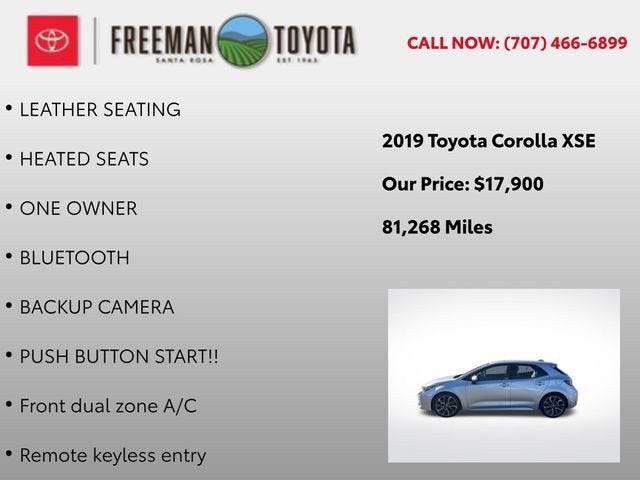 2019 Toyota Corolla Hatchback Base