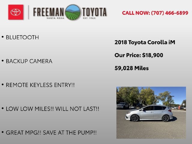 2018 Toyota Corolla iM CVT