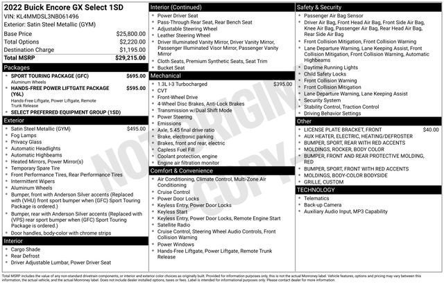 2022 Buick Encore GX FWD 4dr Select