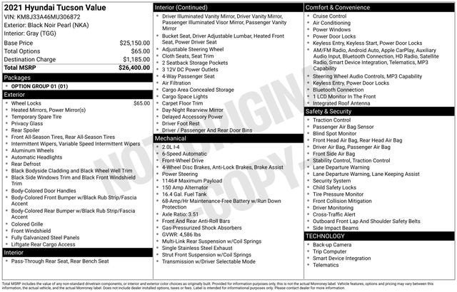 2021 Hyundai Tucson Value FWD