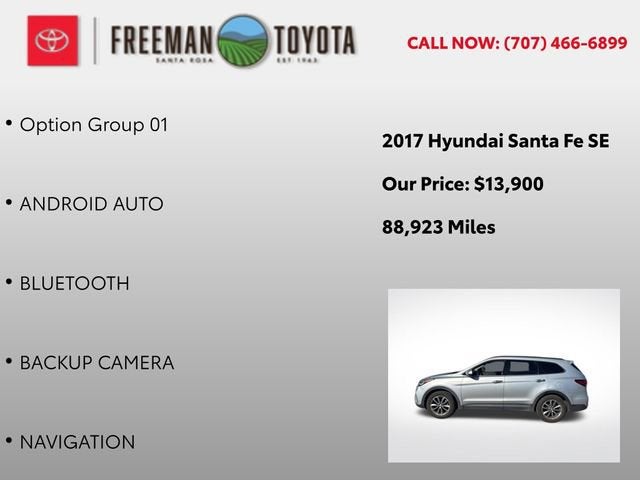 2017 Hyundai Santa Fe SE 3.3L Auto
