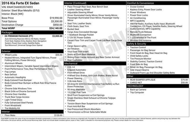 2016 Kia Forte 4dr Sdn Auto EX