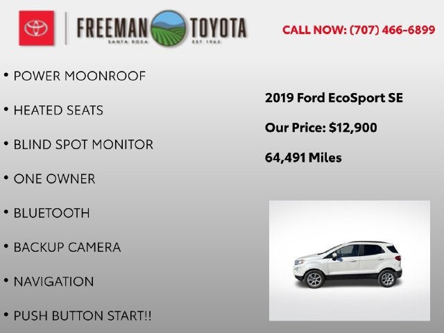 2019 Ford EcoSport SE FWD