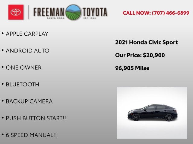 2021 Honda Civic Hatchback Sport Manual