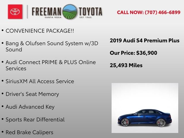 2019 Audi S4 Premium Plus 3.0 TFSI quattro