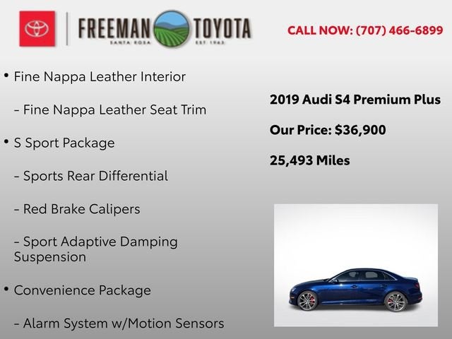 2019 Audi S4 Premium Plus 3.0 TFSI quattro