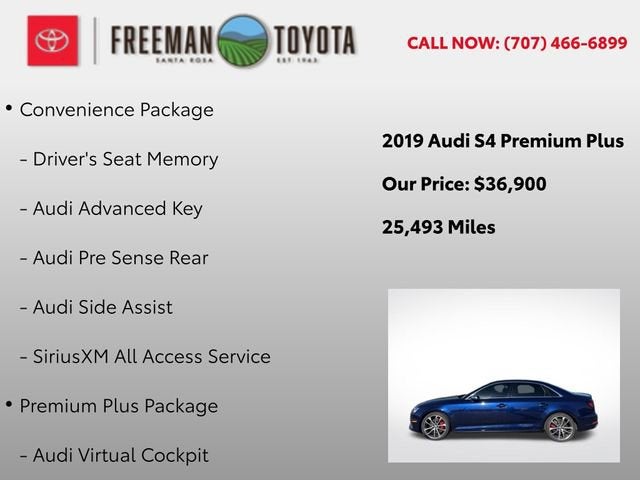 2019 Audi S4 Premium Plus 3.0 TFSI quattro