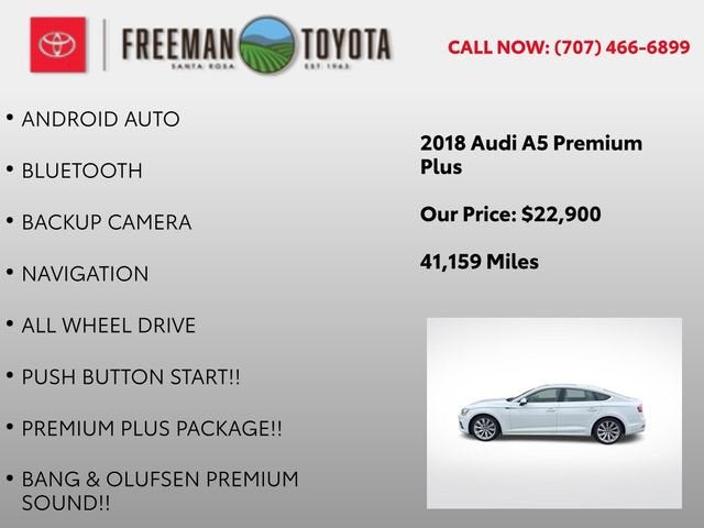 2018 Audi A5 Sportback 2.0 TFSI Premium Plus