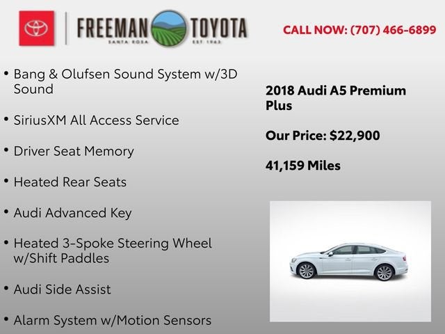 2018 Audi A5 Sportback 2.0 TFSI Premium Plus