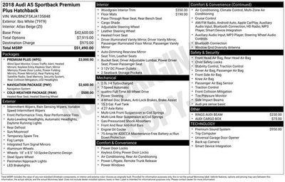 2018 Audi A5 Sportback 2.0 TFSI Premium Plus