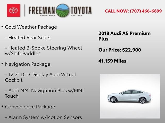 2018 Audi A5 Sportback 2.0 TFSI Premium Plus