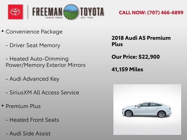 2018 Audi A5 Sportback 2.0 TFSI Premium Plus