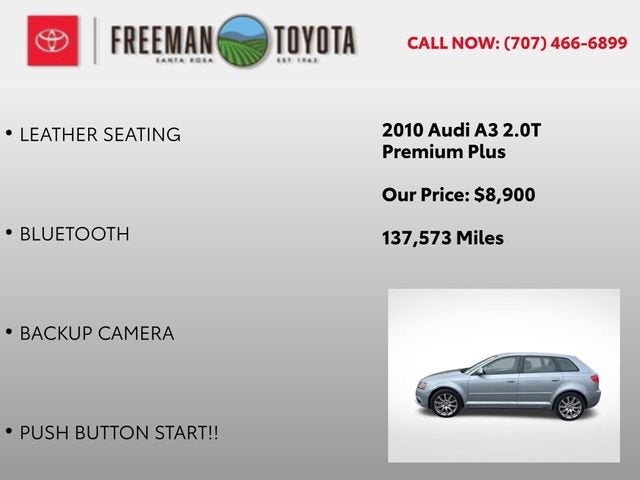 2010 Audi A3 4dr HB S tronic FrontTrak PZEV 2.0T Premium Plus