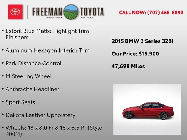 2015 BMW 3 Series 4dr Sdn 328i RWD SULEV