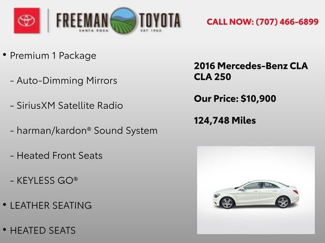 2016 Mercedes-Benz CLA 4dr Sdn CLA 250 FWD