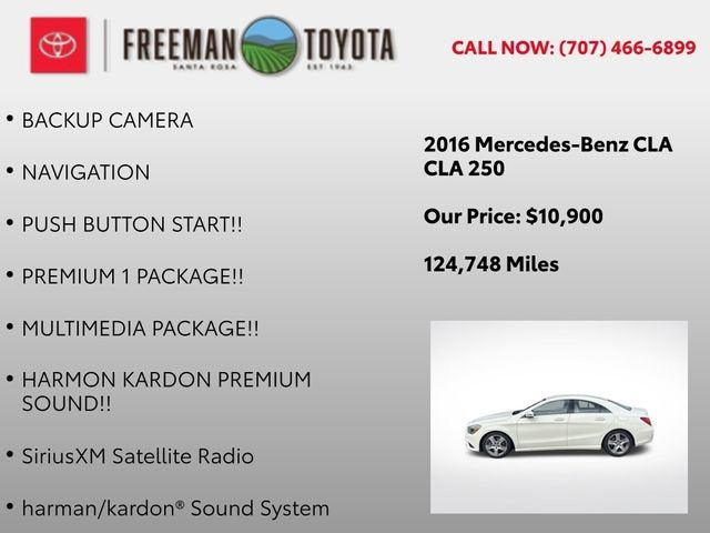 2016 Mercedes-Benz CLA 4dr Sdn CLA 250 FWD