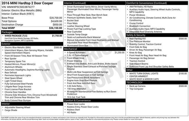 2016 MINI Hardtop 2 Door Cooper