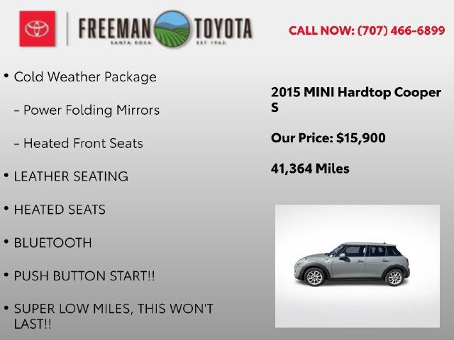 2015 MINI Cooper Hardtop 4 Door 4dr HB S