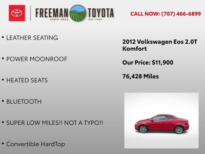 2012 Volkswagen Eos 2dr Conv Komfort SULEV