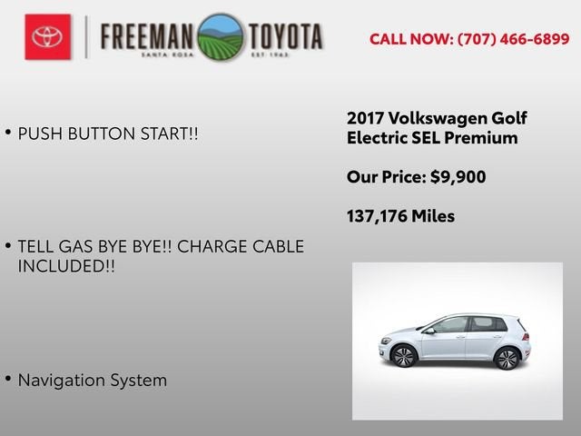 2017 Volkswagen e-Golf 4-Door SEL Premium