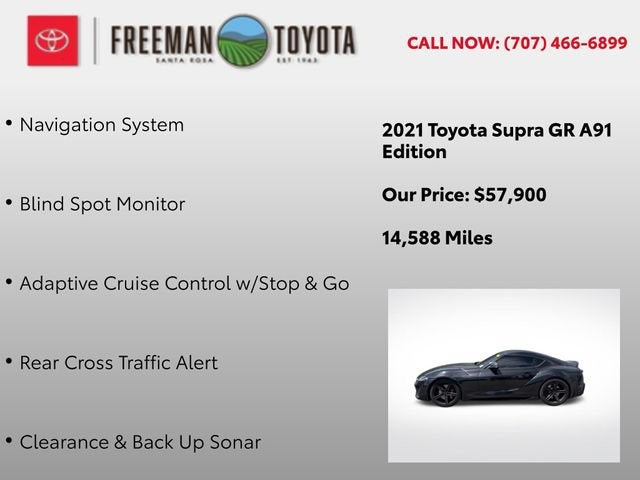 2021 Toyota GR Supra A91 Edition Auto