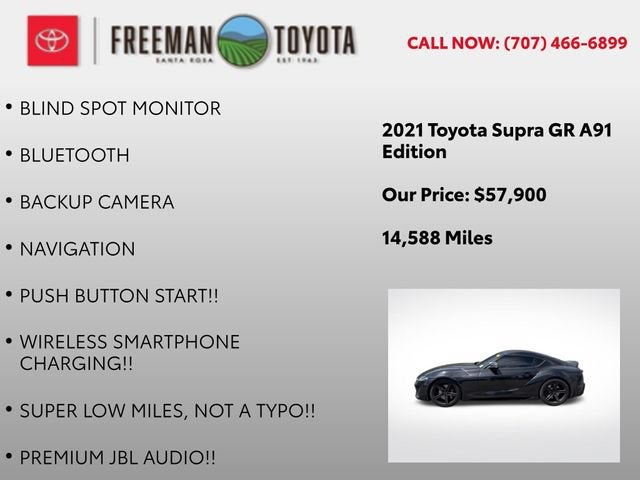 2021 Toyota GR Supra A91 Edition Auto
