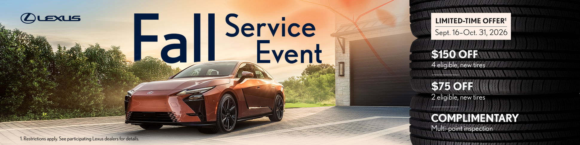 Fall Service Event - Limited Time Offer September 16th - October 31st 2026